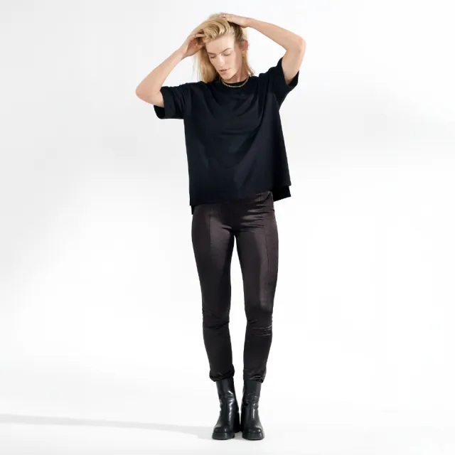 【Bread & Boxers】T shirt Soft Fiber 女用垂墜感柔棉T恤 - 黑