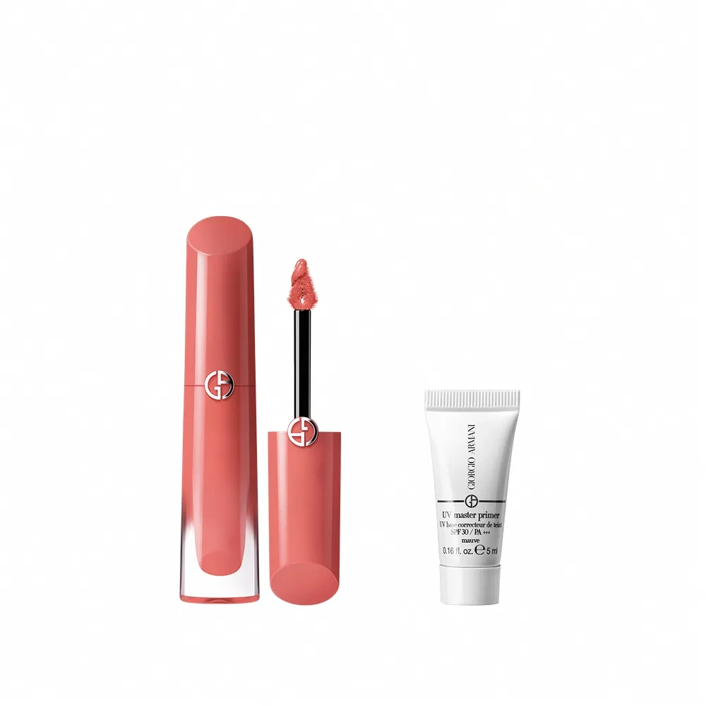 【ARMANI 亞曼尼】官方直營 奢華柔紗訂製唇露(GA/新品上市/水紗唇