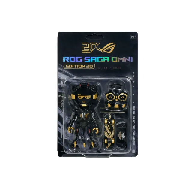 【ASUS 華碩】ROG SAGA OMNI Edition 20 公仔 黑透金限量版
