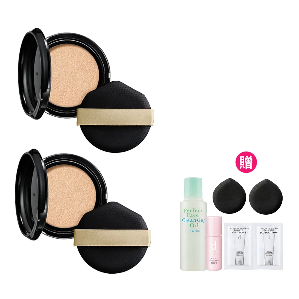 【MAQuillAGE 心機彩妝】牛奶氣墊雙入囤貨組(不含外盒/水蜜光精華無瑕氣墊x2)