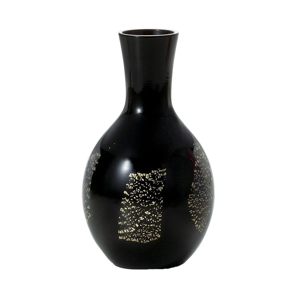 【ADERIA】日本津輕 黑色金箔清酒壺 290ml 1入(清酒壺  公壺)