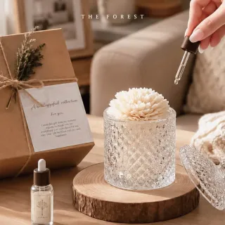 【The Forest 癒森林】北歐森林香氛水晶杯禮盒含30ml品牌香氛油(送禮禮盒/居家香氛/生日禮物)