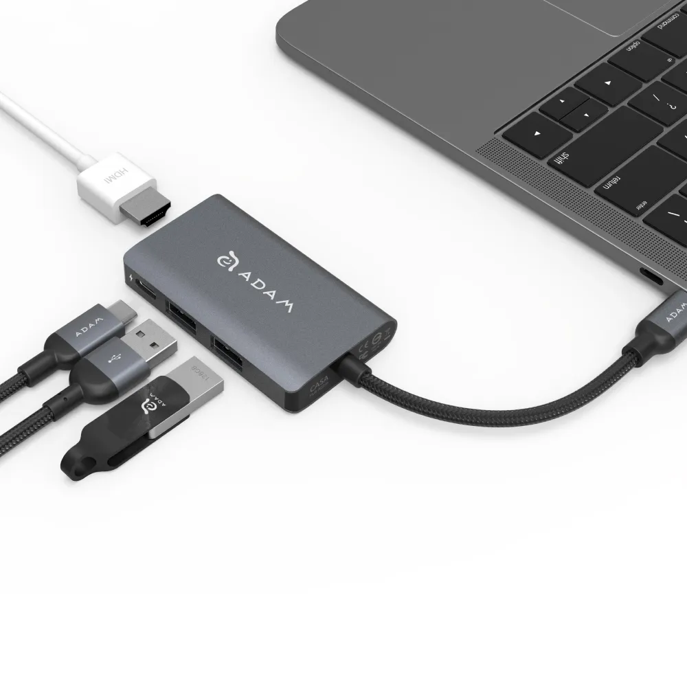 【ADAM 亞果元素】Hub A01m 四合一 USB-C HUB集線器 4K顯示(一秒擴充MacBook Air)