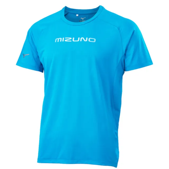 【MIZUNO 美津濃】短袖上衣 男 訓練 慢跑 藍 32TAD50227
