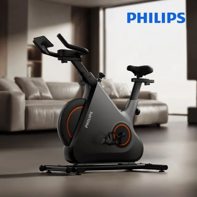 【Philips 飛利浦】FIT3104B3 飛利浦智發電訓練單車-小野馬Pro(32段阻力/人體工學3D座墊/免插電/包覆飛輪)