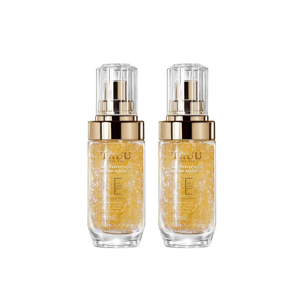 【TRUU 童】黃金胜肽賦活精華45ml 2入(保濕修護小金瓶 抗老緊緻撫平紋路)