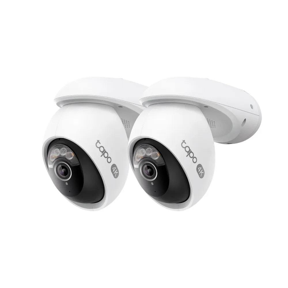 (兩入組)【TP-Link】4K 800萬畫素 Wi-Fi可旋轉室外監視器 人臉辨識(Tapo C560WS)