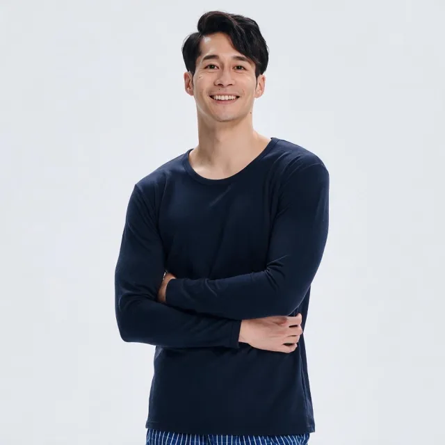 【棉花共和國】二件組 LIFE熾燒厚刷絨男圓領保暖衣 M/L/XL/XXL (厚實毛絨、鎖住溫暖、觸感親膚、穿搭有型)