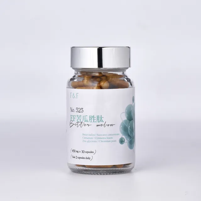 【F&F】艾芙-苦瓜胜肽膠囊 3盒組-共90顆(醣類代謝 美國專利 山苦瓜 肉桂萃取 武靴葉)