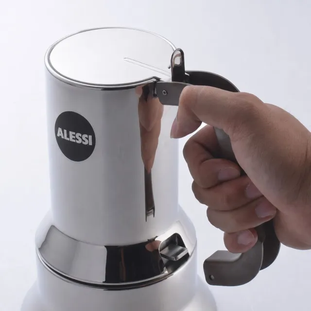 【ALESSI】9090 新版 不鏽鋼摩卡壺 咖啡壺 3人份 義大利製(平輸品)
