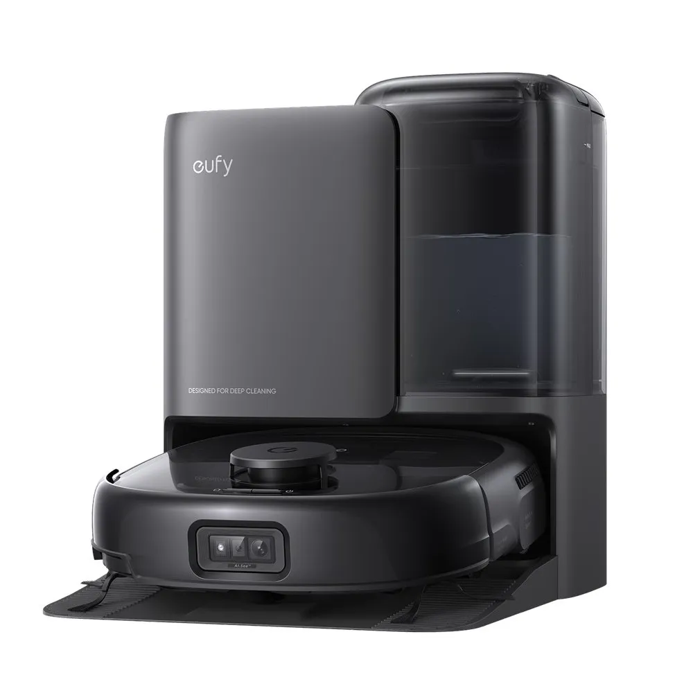 【eufy】(超值禮包組)Omni E25 自清潔掃拖一體全能機器人(活水洗地/零纏繞伸縮滾刷/20000PA大吸力)