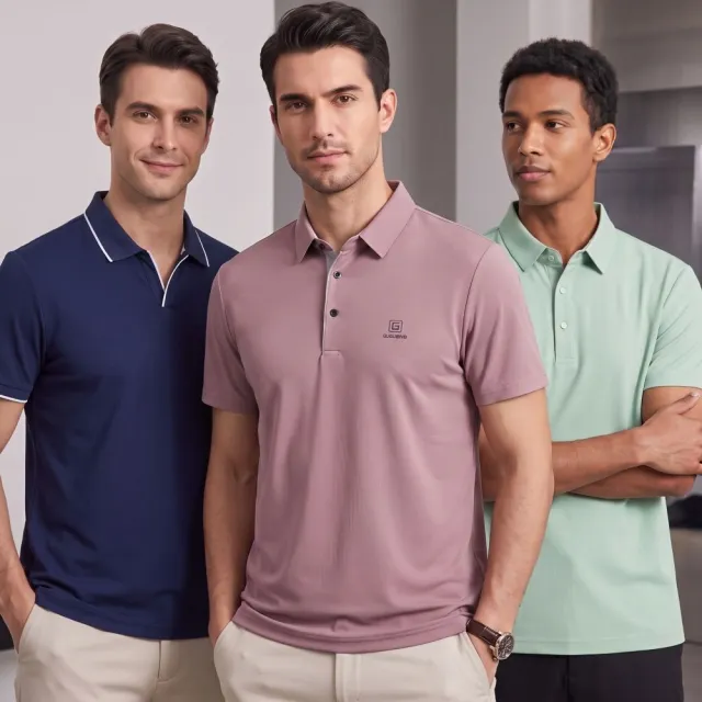 【巴黎精品】買一送一 現貨限搶 男POLO衫高爾夫球衫夏季冰絲涼感速乾短袖上衣(父親節送禮精選禮物b7a2)