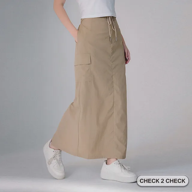 【CHECK2CHECK】HUE 刷刷工裝長裙