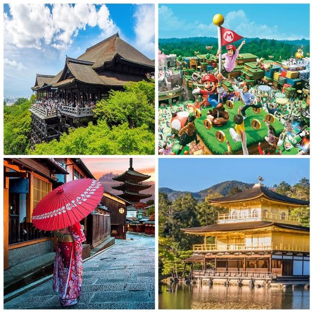 【喜鴻假期】京都慢旅５日★環球影城、和服體驗、合掌村、金閣寺、奈良、錦市場、燒肉吃到飽