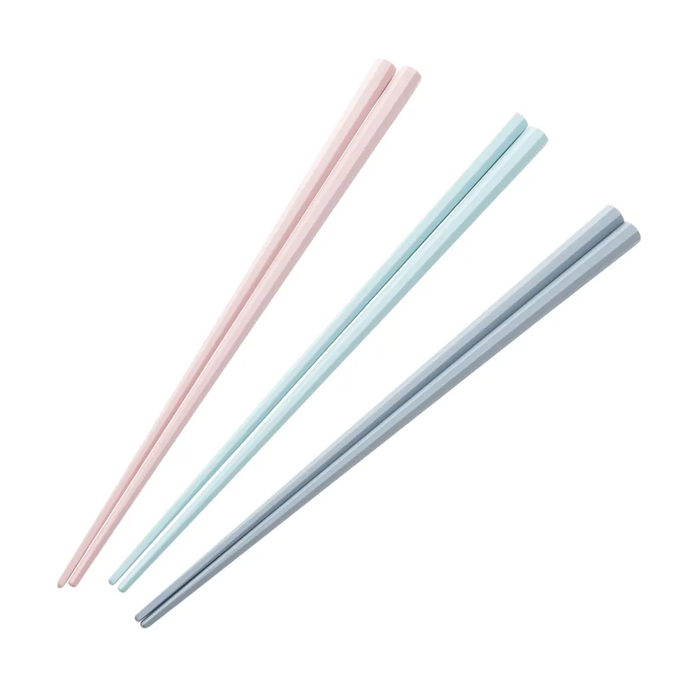 【小茉廚房】日本製 八角 環保筷 彩色 筷子 洗碗機 烘碗機適用(23cm-3雙入 餐具 可機洗)
