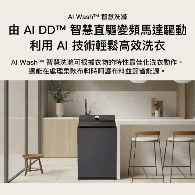 【LG 樂金】家電快配16公斤◆AI DD™蒸氣直驅變頻洗衣機 ◆夜墨灰(WT-TD16HG)
