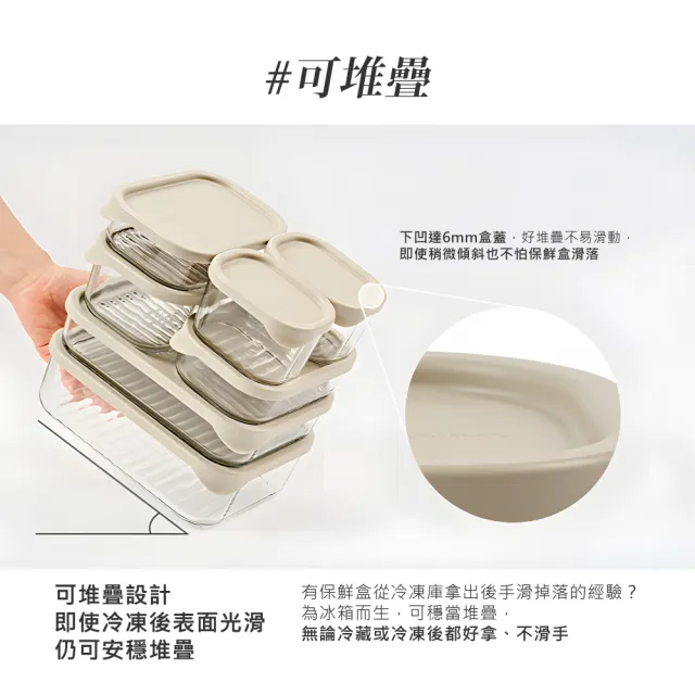 【Glasslock】韓國製 冰箱收納 強化玻璃保鮮盒9件組(500ml/750ml/1200ml 各3入)(可冷凍堆疊/食材分裝/備料)