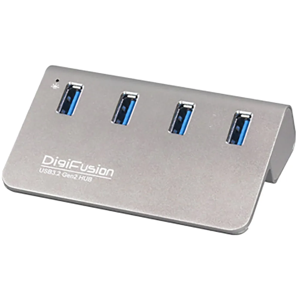 【伽利略】USB3.2 Gen2 4埠 Hub 鋁合金加變壓器(H418S-WH)