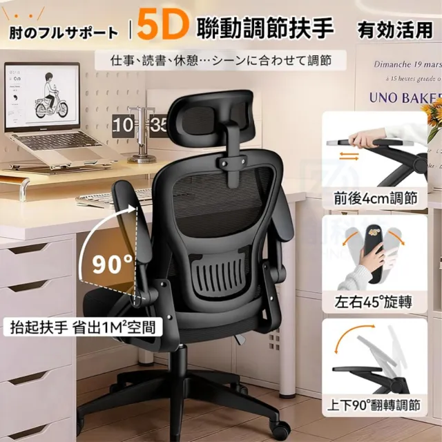 【小不記】多功能90°翻轉扶手 可調式4D扶手-人體工學椅（電競椅/辦公椅/電腦椅/書桌椅）