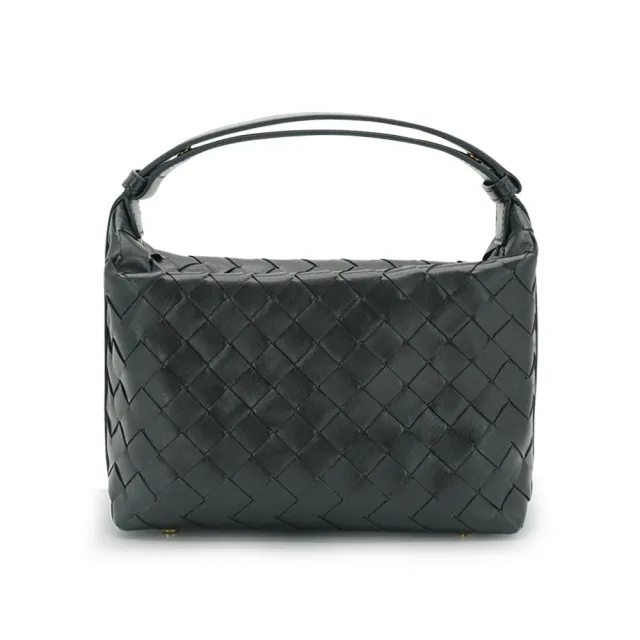 【BOTTEGA VENETA 寶緹嘉】Wallace Mini 牛皮手提單肩包(754443-黑)