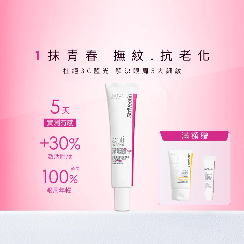【StriVectin 皺效奇蹟】超級皺效眼霜-光速升級版30ml(細紋/保濕/撫紋保濕)