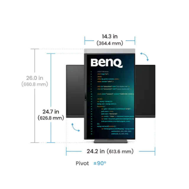 【BenQ】RD270Q 2K 144Hz 程式設計護眼螢幕 (27型/無反光面板/HDMI/USB-C/內建喇叭)