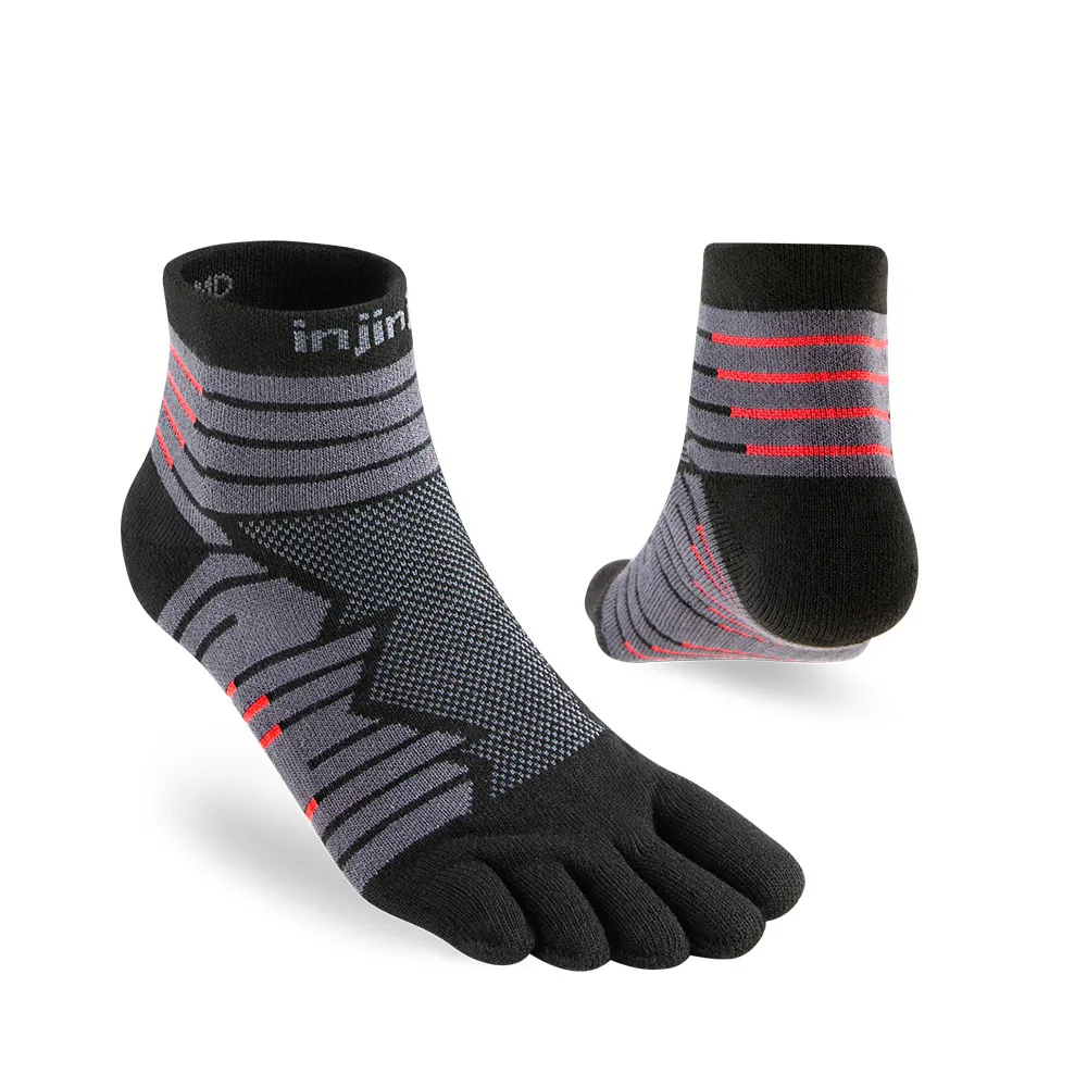 【Injinji】Ultra Run終極系列五趾短襪(碳黑)NAA6495(終極系列 五趾襪 短襪 跑襪 機能襪)
