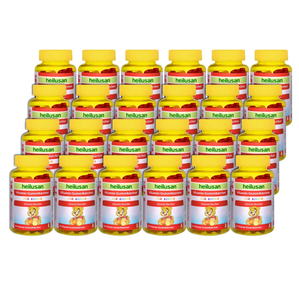 【Heilusan 好立善】維他命小熊軟糖 超值團購組24入組(共1440顆、綜合維他命、B群、補充營養 維他命C C)