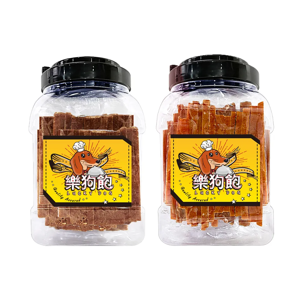 【Lucky Dog 樂狗飽】犬用機能肉乾條家庭號900g(雞肉乾/牛肉乾/寵物零食/狗零食)