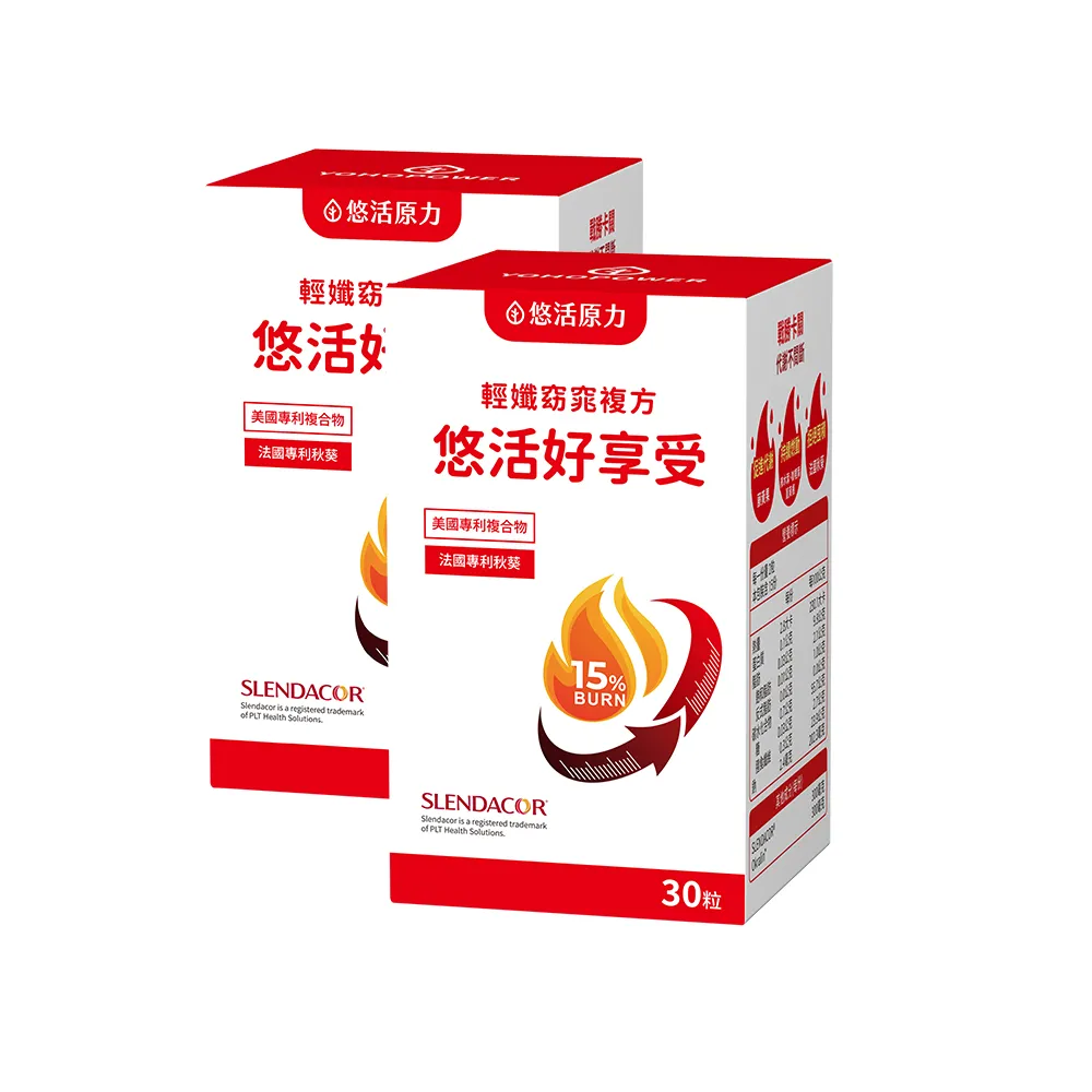 【悠活原力】悠活好享受 輕孅窈窕複方膠囊買1送1 共2盒(30粒/盒 秋葵 藤黃果 窈窕 促進代謝)