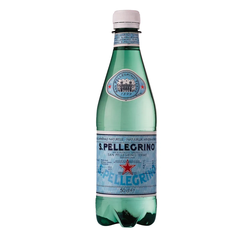 【S.Pellegrino 聖沛黎洛】天然氣泡礦泉水PET瓶500mlx24入/箱(進口氣泡水/官方直營)
