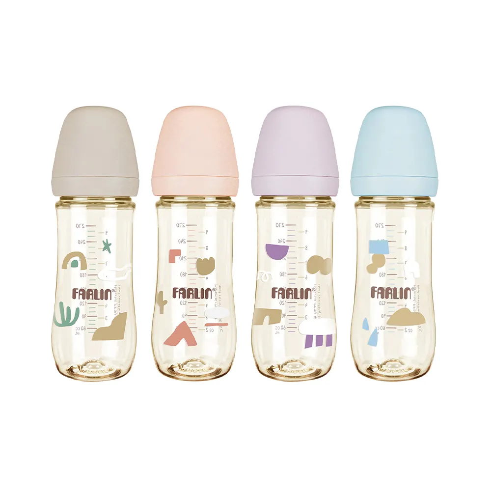 【Farlin】Grow With Colors 寬口PPSU防脹氣奶瓶270ml(3M+) - 多款可選