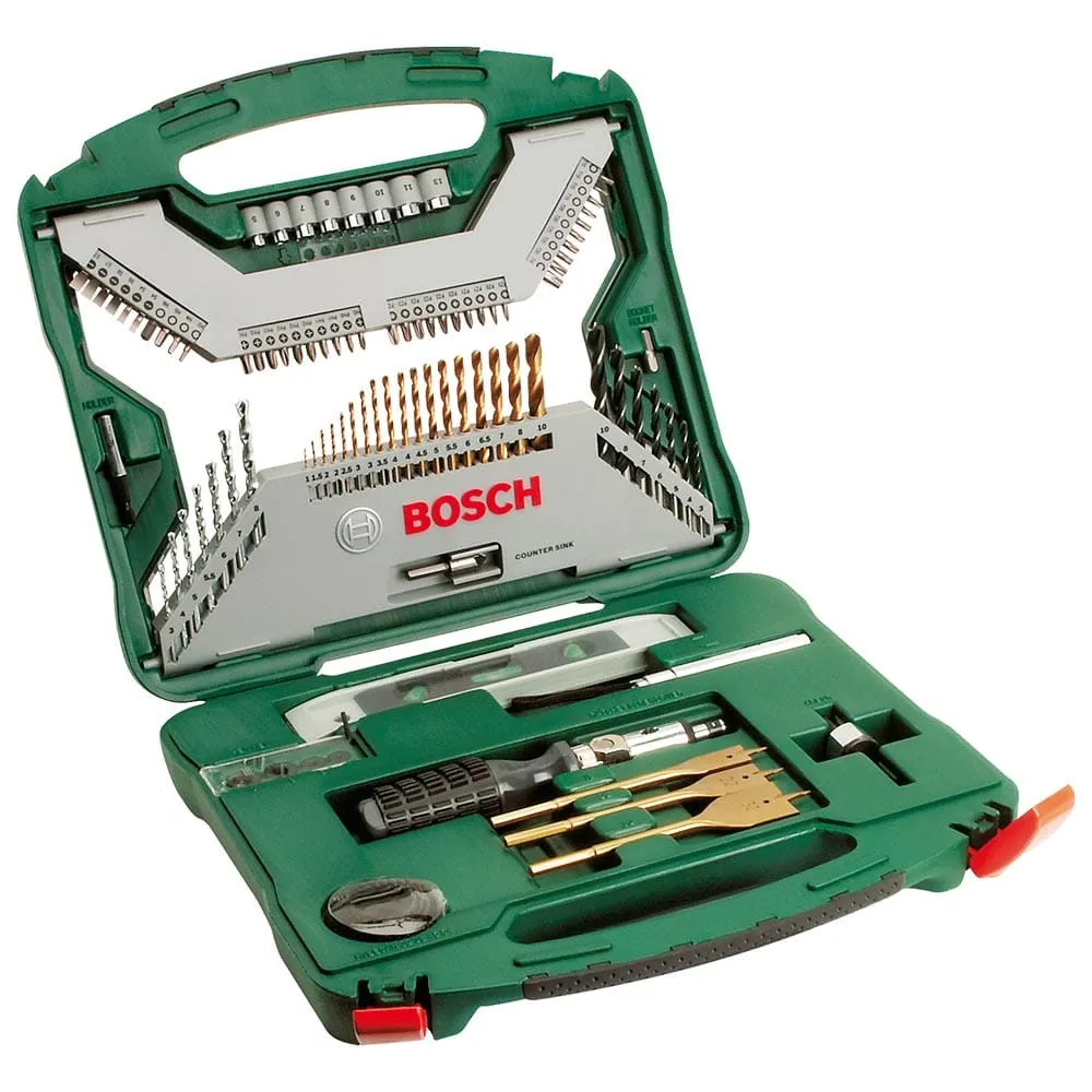 【BOSCH 博世】100件 X-line鍍鈦鑽頭套裝組