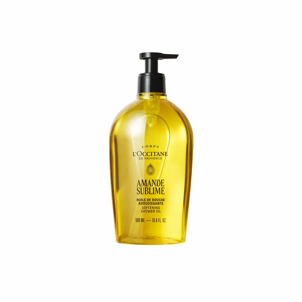 【L’Occitane 歐舒丹】官方直營 杏仁極緻柔膚沐浴油500ml(沐浴膠/保濕/卸防曬)