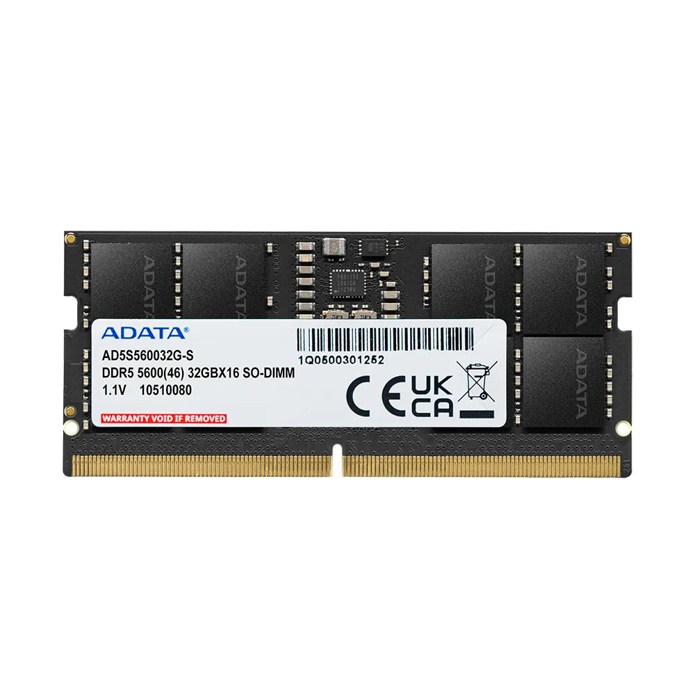2入【ADATA 威剛】DDR5 5600 16GB 筆記型記憶體 (AD5S560016G-S)
