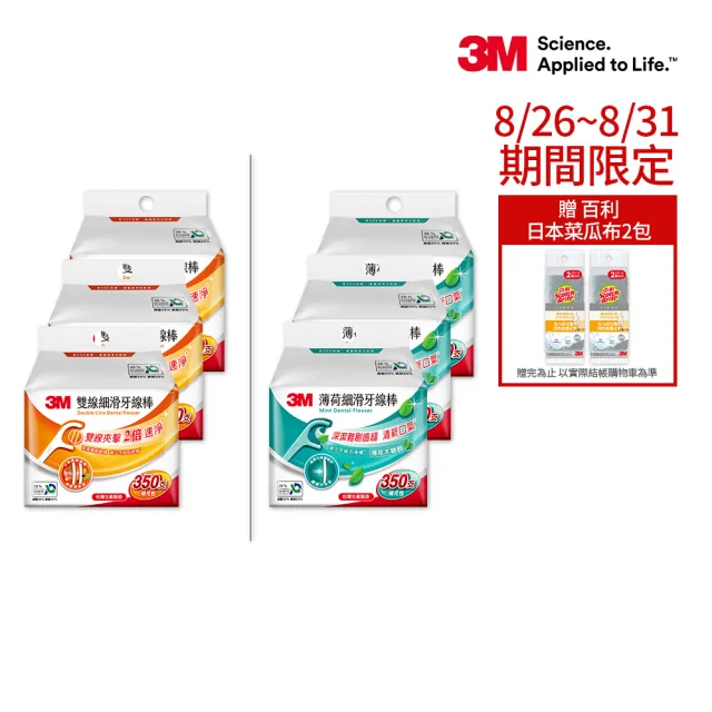 【3M】細滑牙線棒1050支_ECO包裝(雙線1050支 或 薄荷單線1050支 擇一)