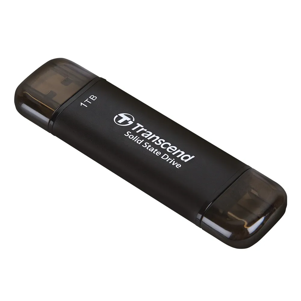 【Transcend 創見】ESD310C 1TB USB3.2 雙介面 外接SSD行動固態硬碟-太空黑(TS1TESD310C)