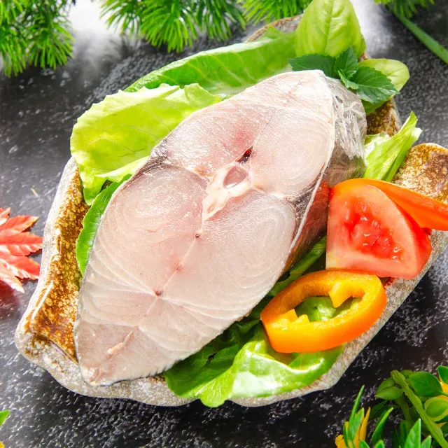 【鮮綠生活】海鮮大三元(鮭魚220g±10%/片+大比目魚200g±10%/片+土魠魚 220g/片-各2片)