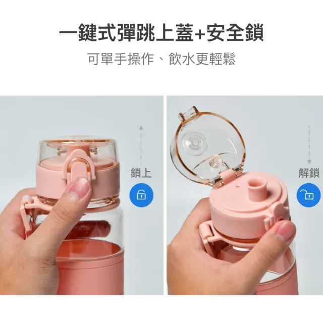 【LocknLock 樂扣樂扣】官方直營 Tritan優質彈蓋提帶水壺 1000ml