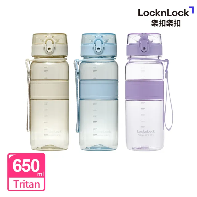 【LocknLock 樂扣樂扣】官方直營 Tritan優質彈蓋提帶水壺 650ml