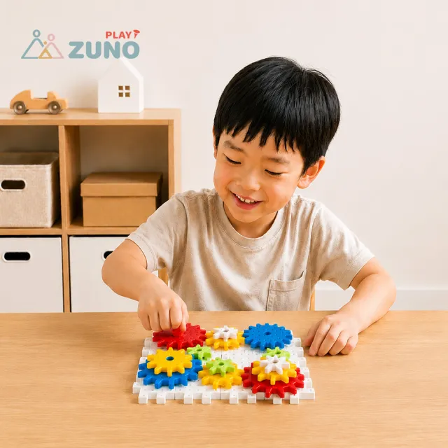 【ZUNO】手動齒輪積木｜創意建構組