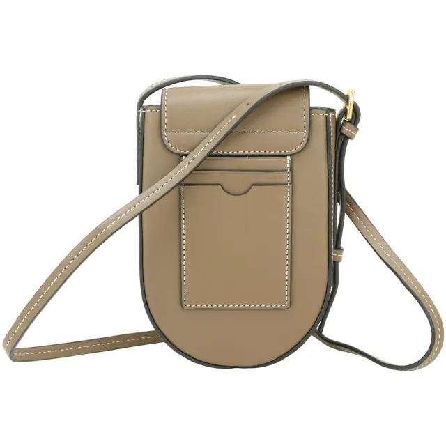 【3.1 Phillip Lim】Pashli Kit 明線牛皮 斜背卡片夾手機包(棕綠色 小眾 設計師精品)