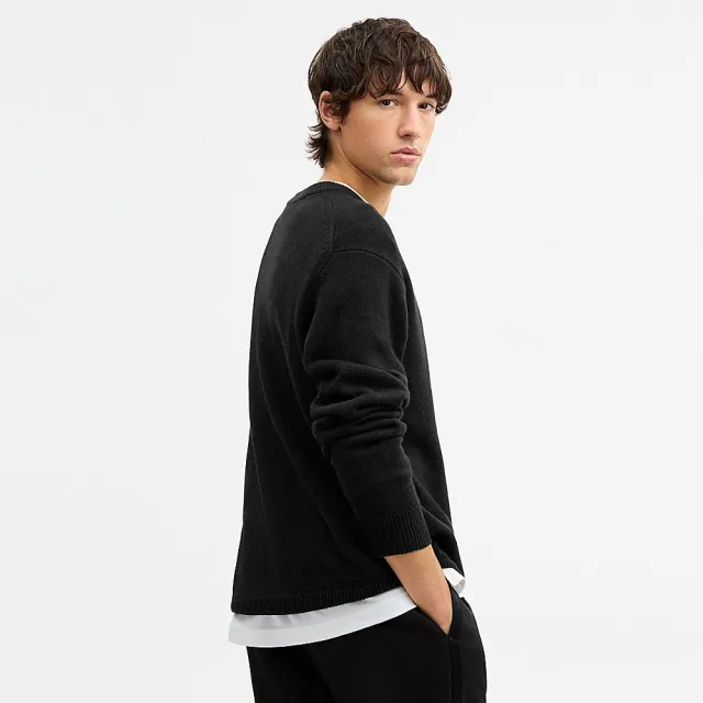 【COACH】蔻馳官方直營 塗鴉經典 SIGNATURE 毛衣-黑色(CEQ92)
