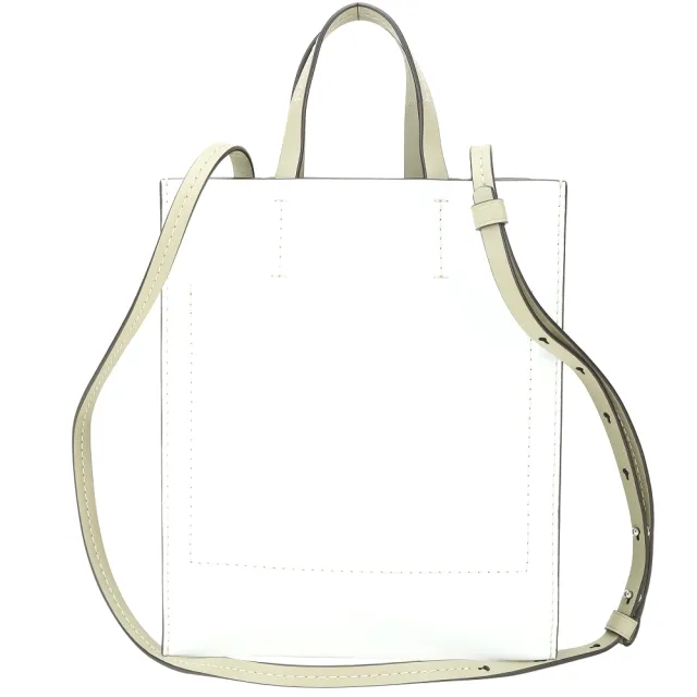 【Proenza Schouler】PS1 Twin 雙面撞色小牛皮 手提/斜背托特包(灰綠色x白色 兩用包 LOEWE設計總監品牌)