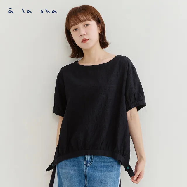 【a la sha】泡泡條紋造型上衣