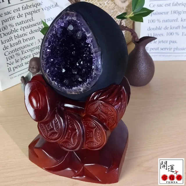 【開運方程式】紫水晶恐龍蛋特紫晶洞E03(1.65kg稀有恐龍蛋紫晶洞造財庫紫水晶洞)