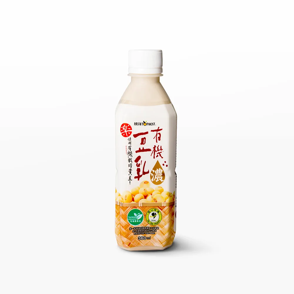【TOPMOST 統洋】有機有糖濃豆乳(360ml*12入/箱)