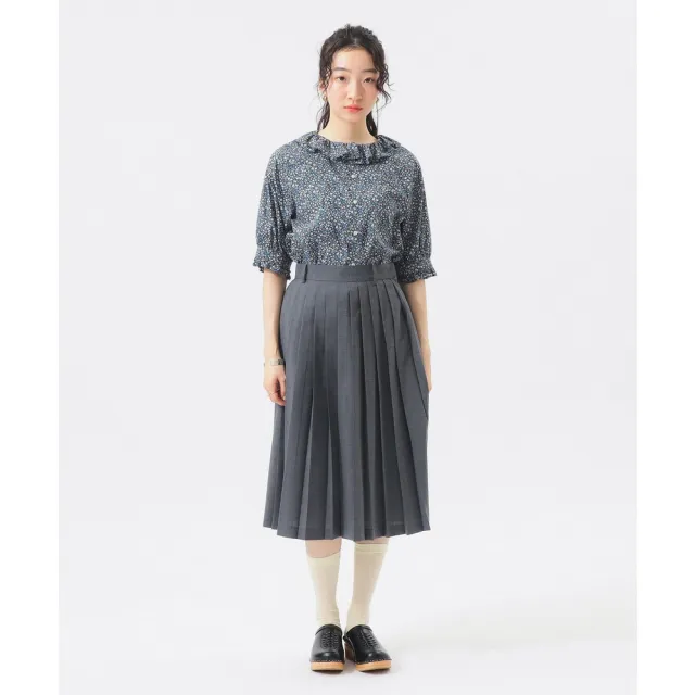 【BEAMS】官方旗艦館 BEAMS BOY / 女裝 混和式百褶 中長裙