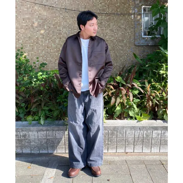 【BEAMS】官方旗艦館 BEAMS / 男裝 寬鬆 仿皮革 襯衫
