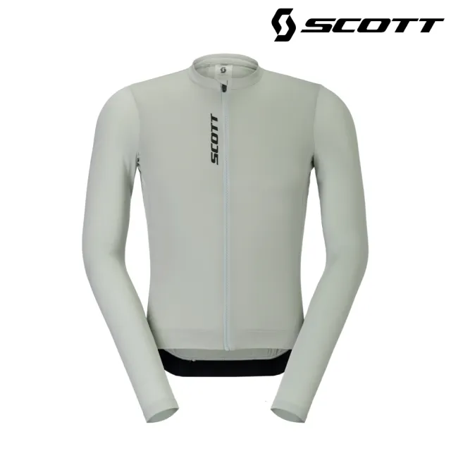 【SCOTT】Pro Training 男性長袖車衣|冰霧灰 (M-XL) 自行車衣 單車上衣